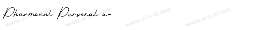 Pharmount Personal u字体转换